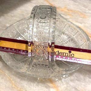 Bohemian crystal wide bowel great for serving berries or nuts